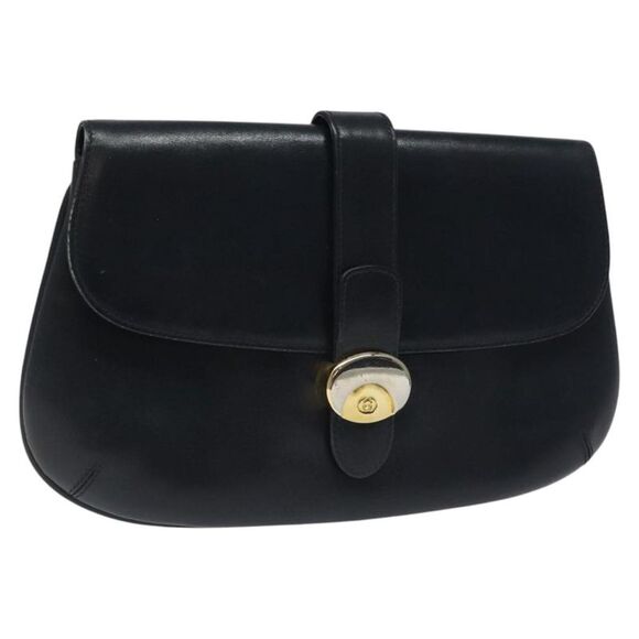 Gucci Interlocking G Navy Leather Clutch Bag (Pre-Owned) - Picture 15 of 16